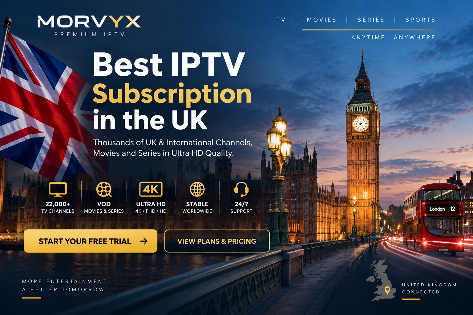 أفضل اشتراك IPTV في بريطانيا: الدليل الشامل للإعداد والمشاهدة بجودة 4K